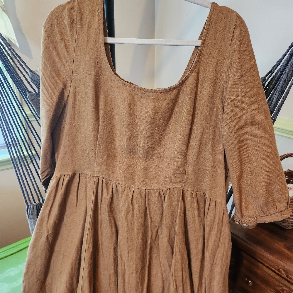 Son de Flor XXL Carmen Dress in Camel